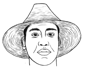Retrato dibujado del maestro mezcalero Luis Núñez